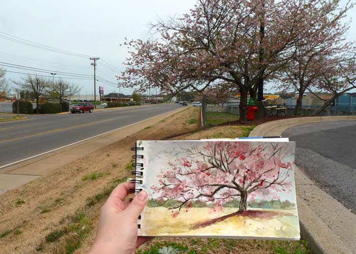 Cherry Tree and Painting